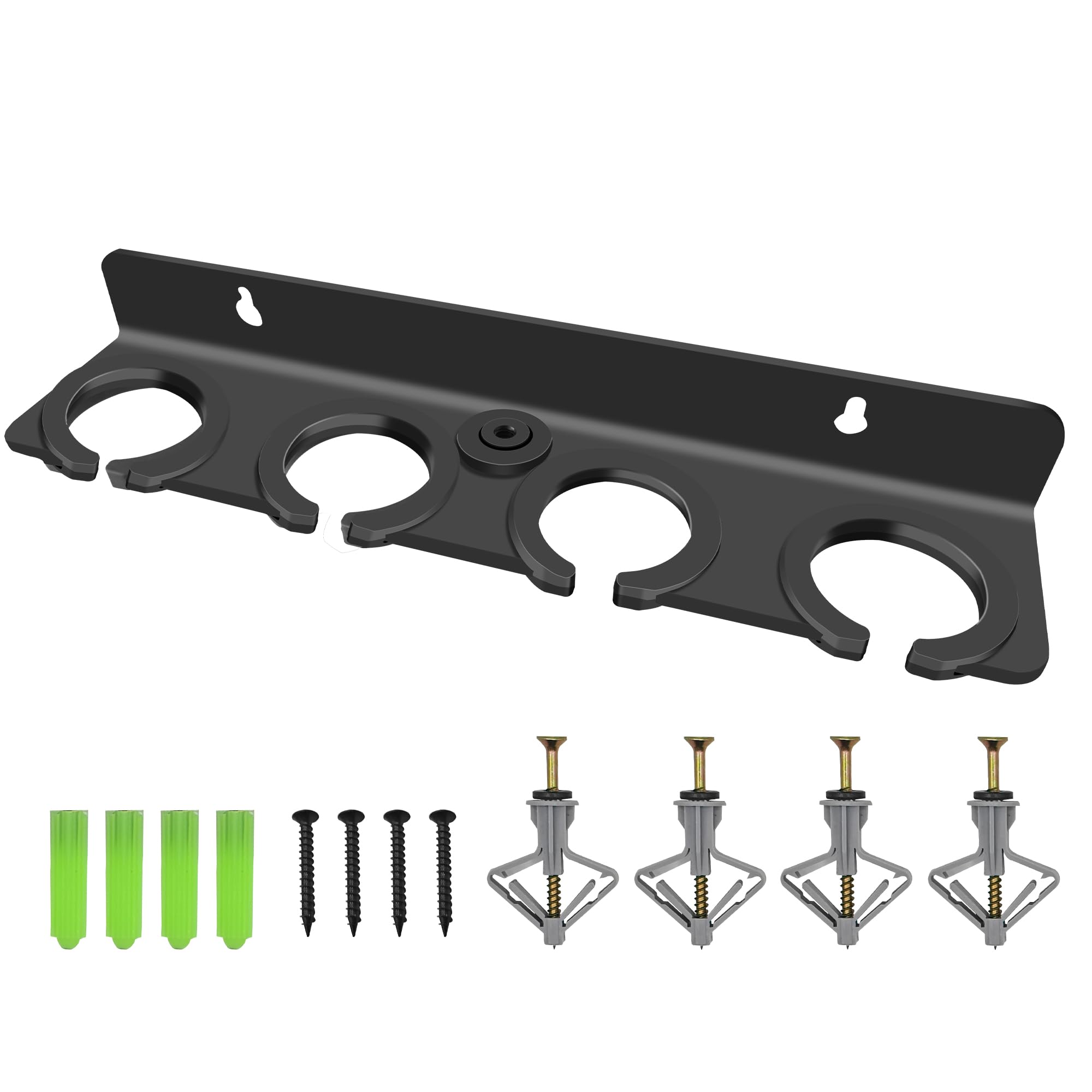 

Aluminum Multi-Mic Holder for Handheld Dynamic, Wired, and Wireless Microphones, Multi-Mic Organizer for Mic Stands, Rubber PadWall Mount, or