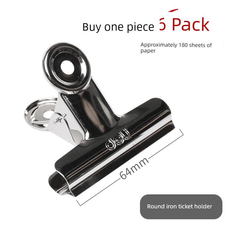 

Household Strong Iron Ticket Holder round Financial Fixed Stationery 64mm (Pack of 6)