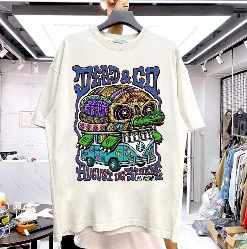 Dead And Company Sphere Лас-Вегас, Невада 10 августа 2024 г. Песочный цвет Унисекс Футболка S-5XL Унисекс Футболка XXL