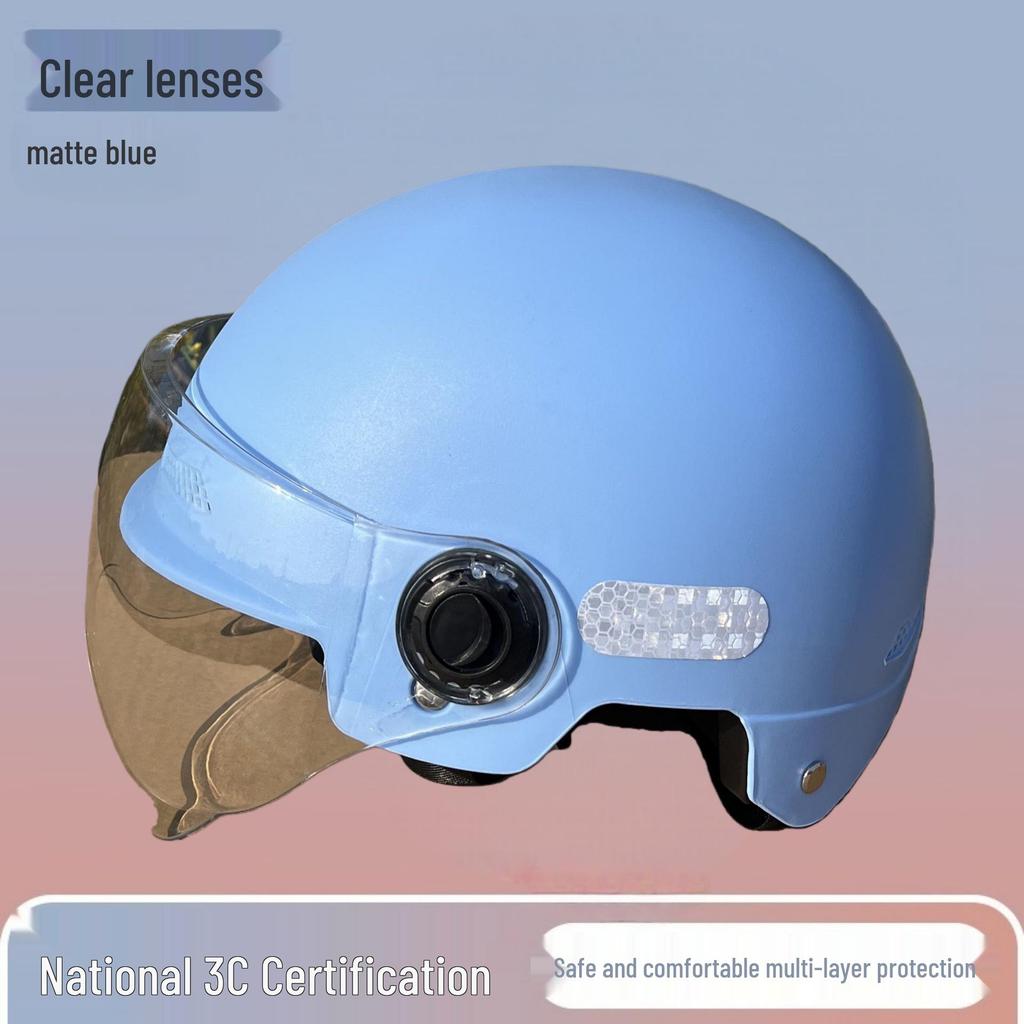3C Certified Lightweight Electric Bike Half-Helmet with Summer Sun Protection for Men and Women