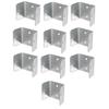 Fence Panel Clip 44mm Galvanised Steel Bracket Holder  Post Support 2PK