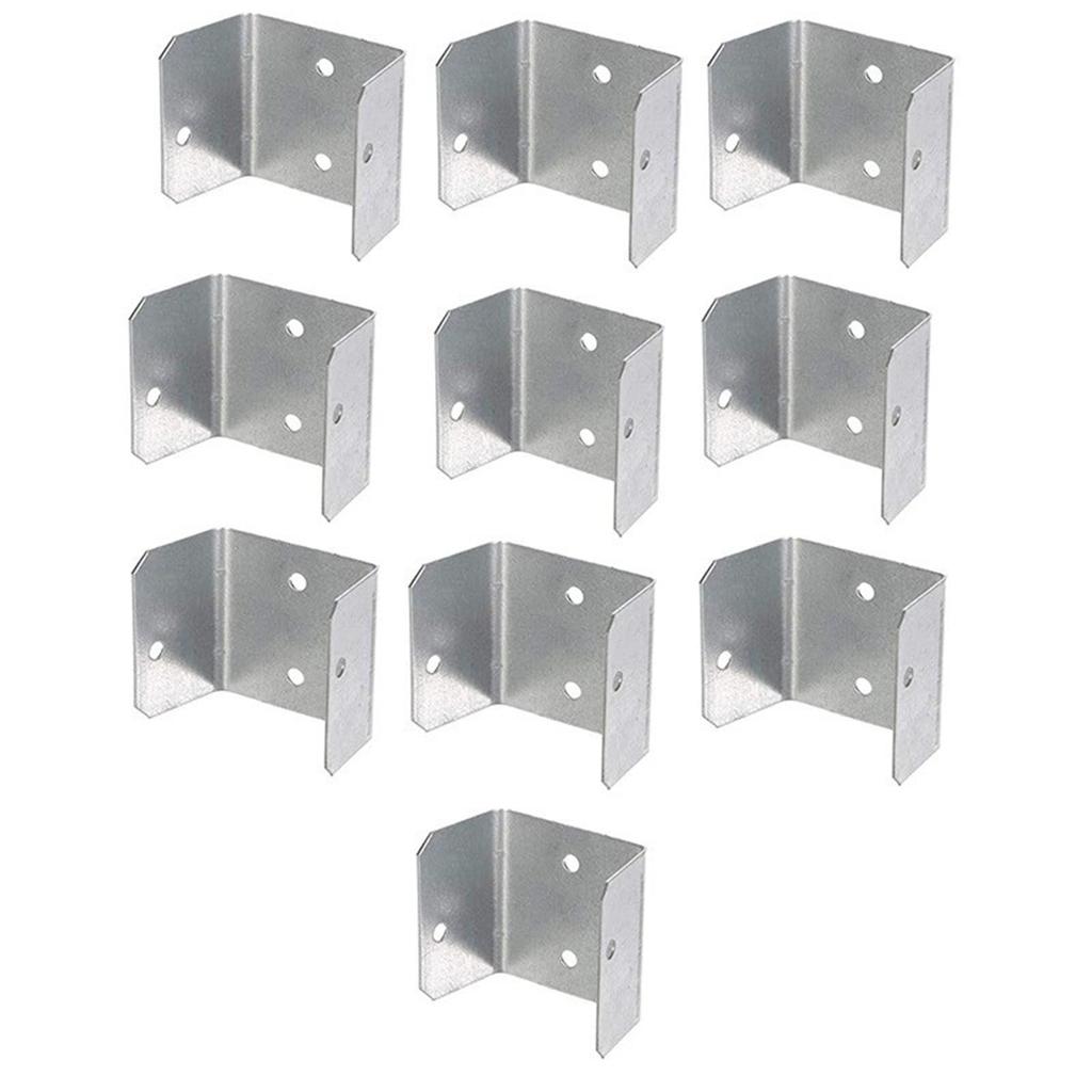 Fence Panel Clip 44mm Galvanised Steel Bracket Holder  Post Support 2PK