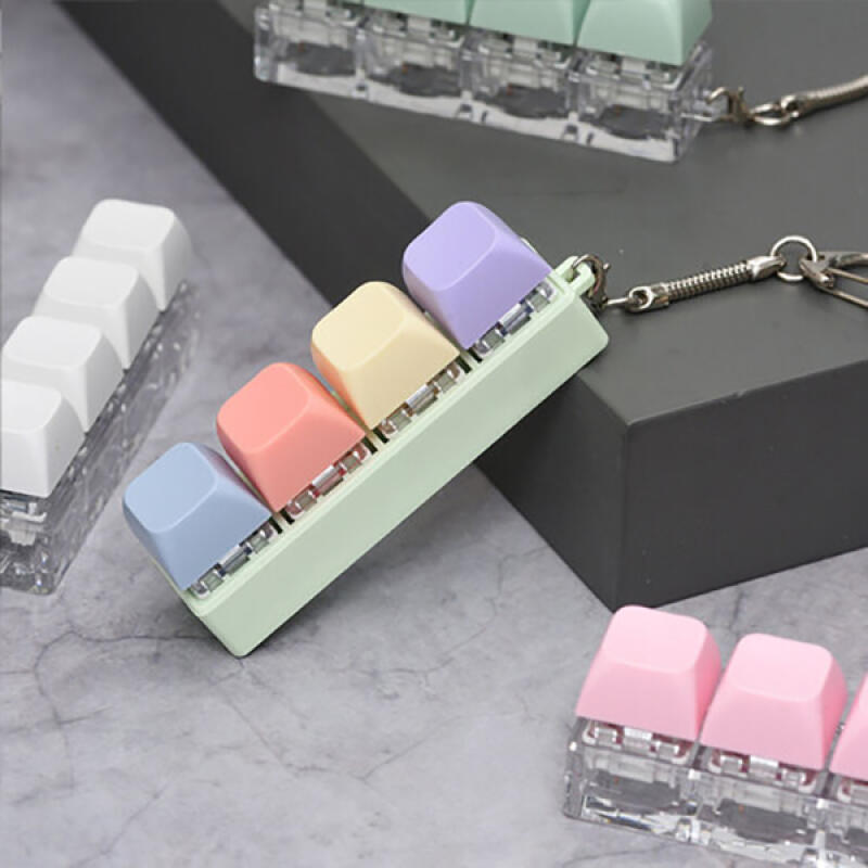 Emotional Pastel Keycap Keyring Key Holder Key Ring Clicker