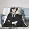 Dazai Bungo Stray Dogs Decken Flanell Ganzjahres-Multifunktions-Ultra-Weiche Überwurfdecken für Bett Auto Bettüberwurf