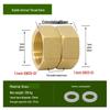 Copper Union with Inner/Outer Threads, Double Inner Thread Water Heater Connector Tee/Elbow Nipple, 46mm & 1" Thread, Different Diameters.