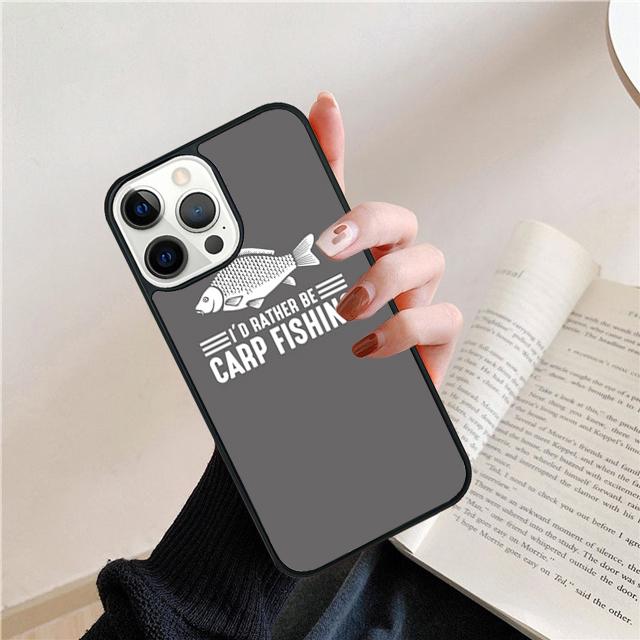 

Basic Carp Fishing Rubber Phone Case Cover For iPhone 17 Air 15 16e 14 13 12 Pro Max 11 Pro Max Plus Coque Shell iPhone 17pro max