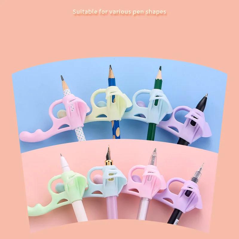 Food-grade Silicone Pencil Grips Children's Writing Pencil Pen Holder Five Fingers Fixed Handwriting Posture Correction Assisted Grip