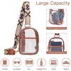 Clear Crossbody Purse Bag with Adjustable Shoulder Strap Zipper Closure Waterproof Phone Glasses Bag for Women
