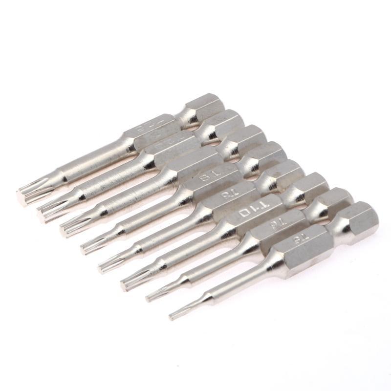 8 PCS Magnetic Head Bits S2 Chrome Plated Steel 50mm Torx Screwdriver Bit Set 8 PCS Magnetic Head Bits S2 Chrome Plated Steel 50mm Torx Screwdriver Bit Set