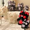 Evil Dark Cat Plush Pillow Stuffed Black Red Grey Purple Cartoon Kitten Standing Doll Halloween Party Gift