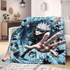 Jujutsu Kaisen Deluxe Print Flannel Blanket, Cute Cartoon Pattern for Sofa Bed, Cozy Home Decorative Throw, Portable Travel_LIAN