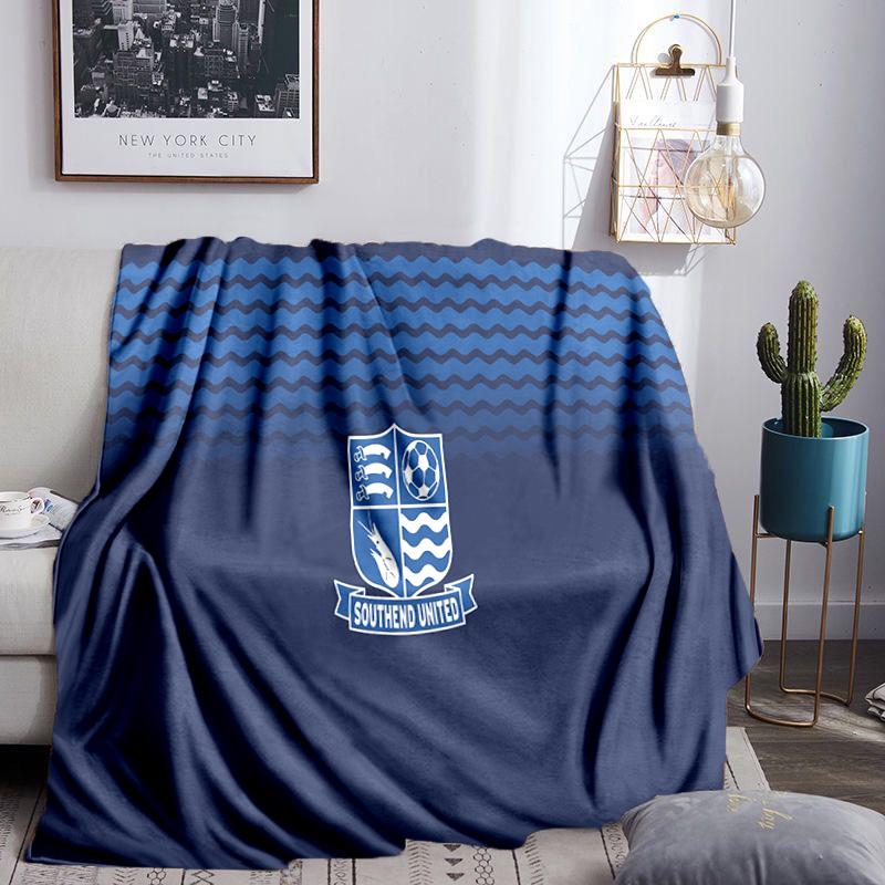 Southend Crest Design Throws Blanket Flannel Blankets Plush for Couch Bed Gifts for Men Women Travel picnic blanket Christmas fan gifts