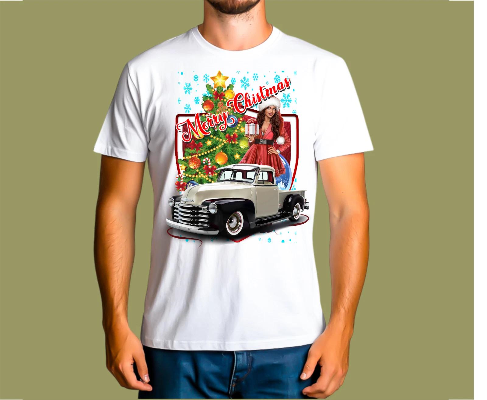 CHRISTMAS CHEV PICKUP TRUCK / XMAS T-SHIRT 4XL