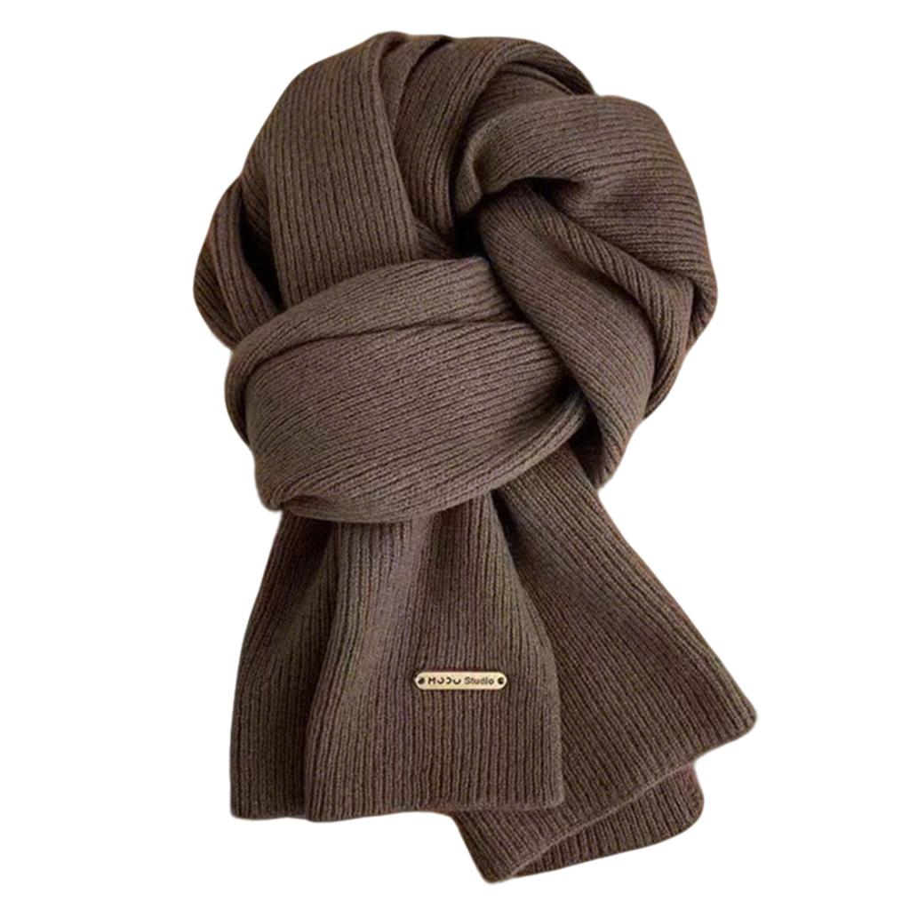 Winter Scarf Women,Solid-Color Wool Knitted Scarf,Soft Fall Winter Thick Warm Shawl,Versatile All Match Warm Shawl For Outdoor