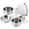 Stainless Steel Foldable 4-Piece Picnic Lunch Box Set