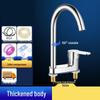 Vintage Double-Handle Kitchen Faucet with Hot & Cold Mixer