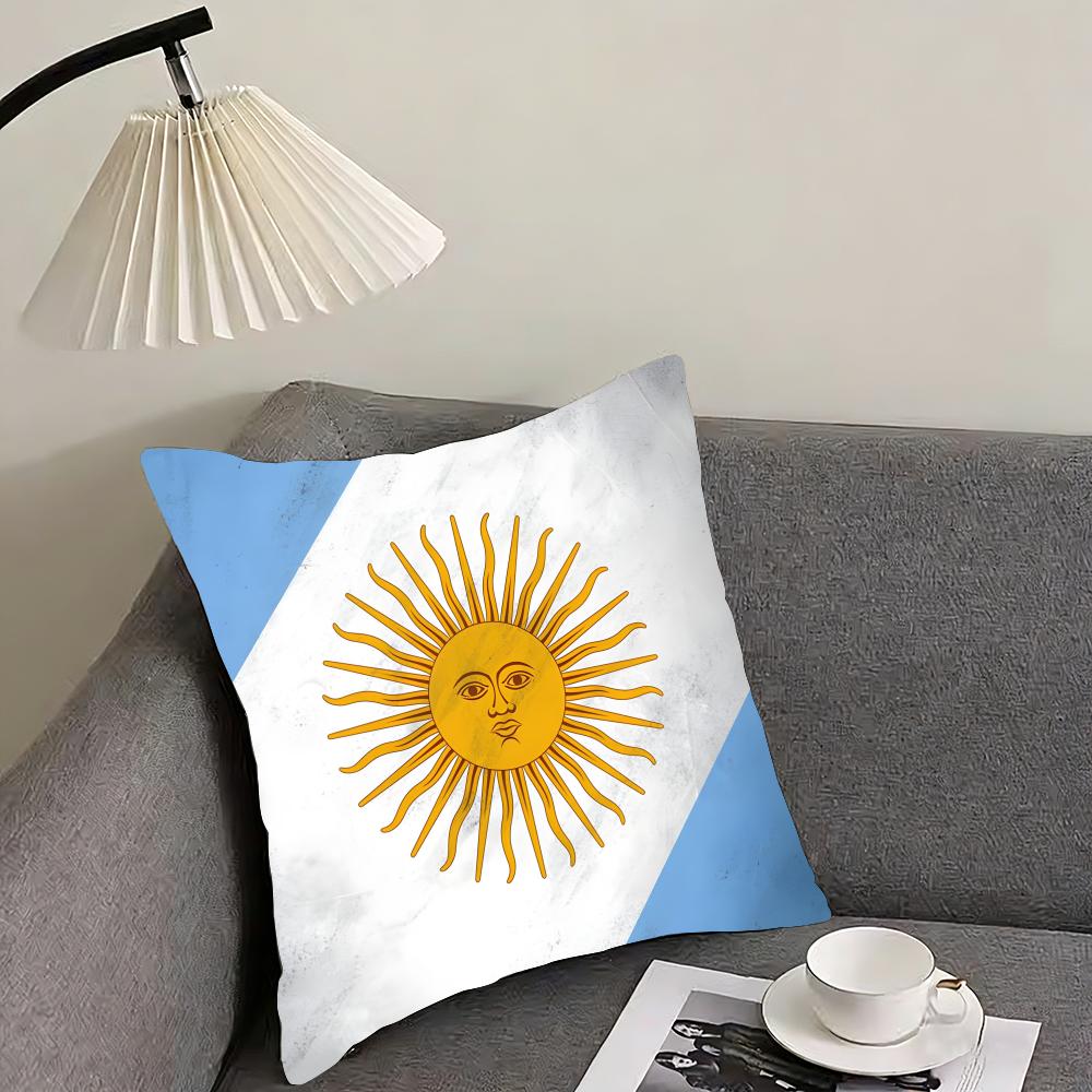 Uruguay Flag Hot Cushion Cover Pillowcase Ultra Soft Skin Friendly Fabric Cloud Like Comfort & Concealed Zipper