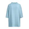 2024 Spring/Summer New European and American Casual Loose 7/4 Sleeve Jacquard Knitwear Top Shorts Men's Set