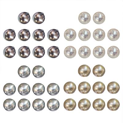 10pcs Round Faux Pearls Beads with Hole 12mm Necklaces Pendant Beads Bracelets Beads Loose Beads Necklace Bracelet Pearls