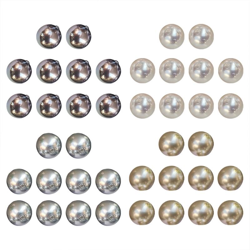 10pcs Round Faux Pearls Beads with Hole 12mm Necklaces Pendant Beads Bracelets Beads Loose Beads Necklace Bracelet Pearls