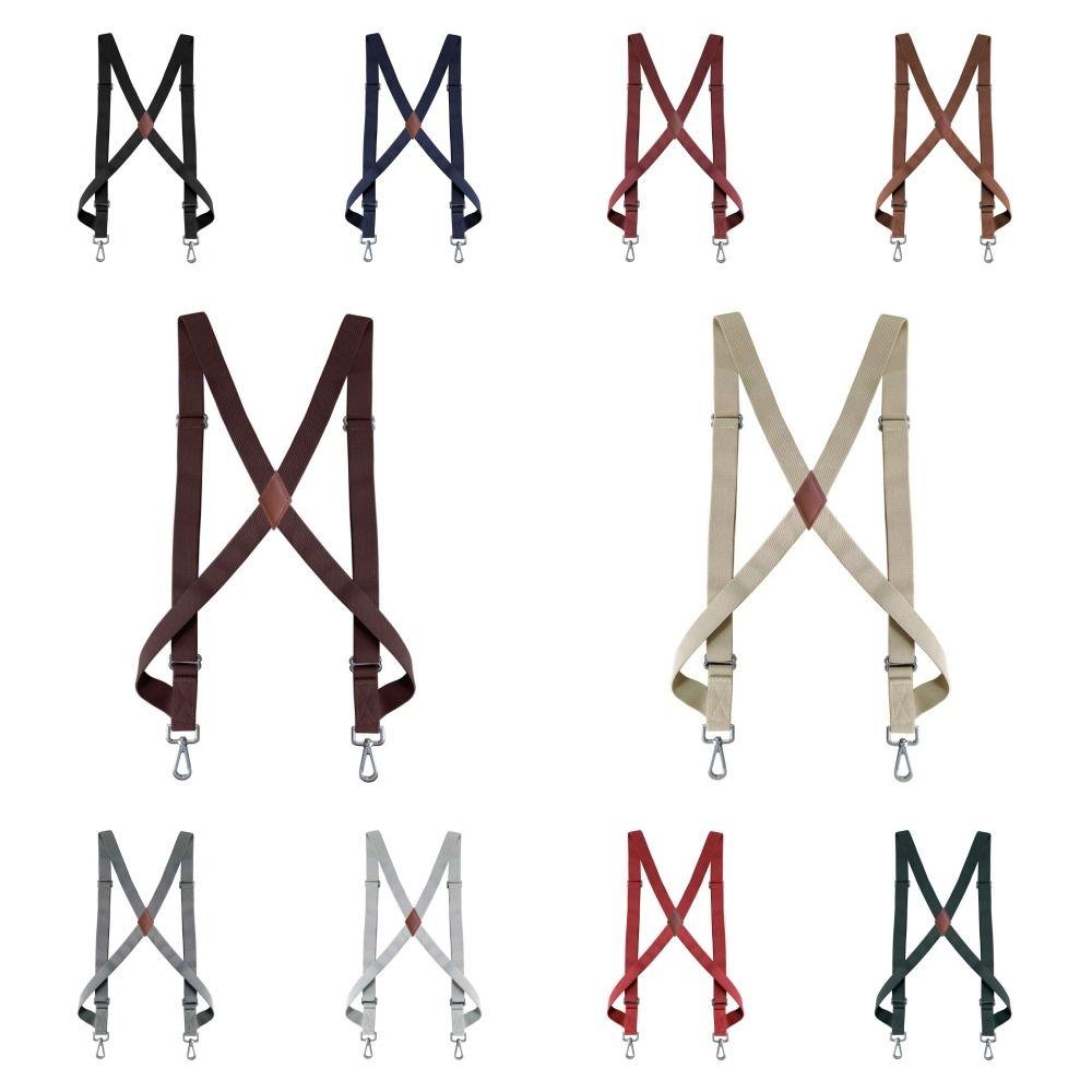 Retro Suspenders for Men British Style Suspender Clip Simple Leather Suspenders  Suit