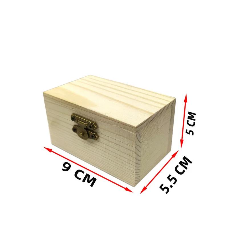 10PCS Wooden Multifunction Case with Lid Jewellery Storage Container Box Home DecorJewelry Necklace Ring Storage Box Organizer