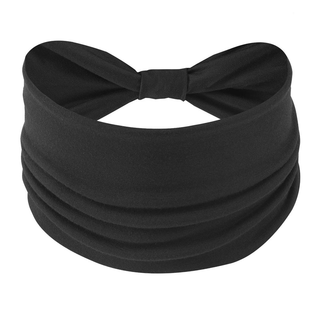 Cross-Border Women's Cotton Yoga Headband - Elastic, Sweat-Absorbing, Fashionable