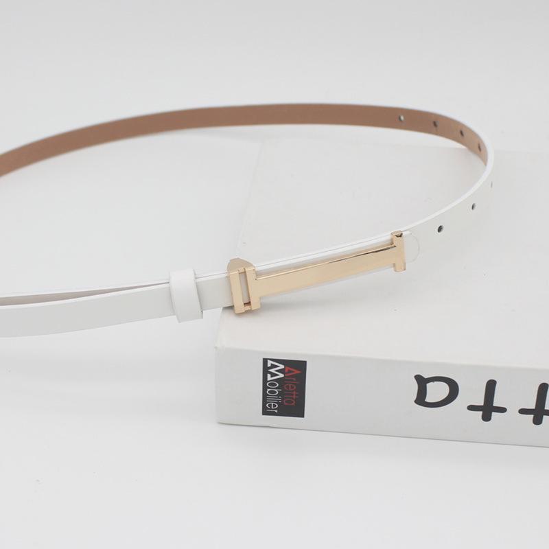 Decorative Glossy Multi-Color Pu Thin Small Belt Women'S Silver Belt Women