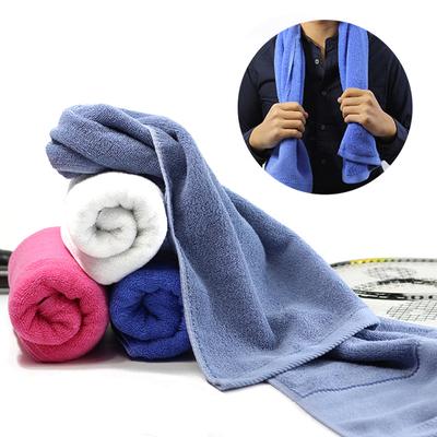 Pamuklu Spor Havluları Hızlı Kuruyan Uzun Gym Fitness Yüzme Havluları Erkek Kadın Yoga Plaj Koşu Yumuşak Ter Havluları 32*110Cm Solmayan Havlu