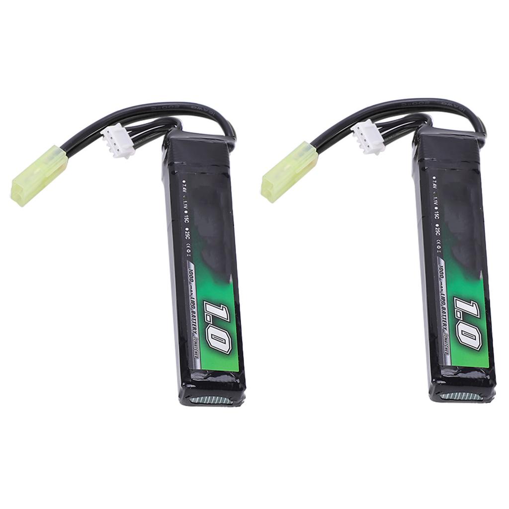 2 Stück 11,1 V 1000 mAh 15C Lipo-Akkupack mit Mini-Stecker Einzelzelle für Tamiya für RC-Auto Spielzeug