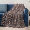 Intricate Geometric Pattern Blanket Decorative Throw Blanket Bedspread Sofa Cover Modern Mosaic Design Home Decor Gift
