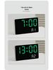 GH9007 Multifunctional LED Clock: Large Screen, Wall-Mountable & Tabletop, with Temperature, Humidity, and Alarm Features.
