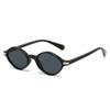  New Retro Polygon Cat Eye Sunglasses Women Fashion Leopard Shades UV400 Men Rivets Sun Glasses