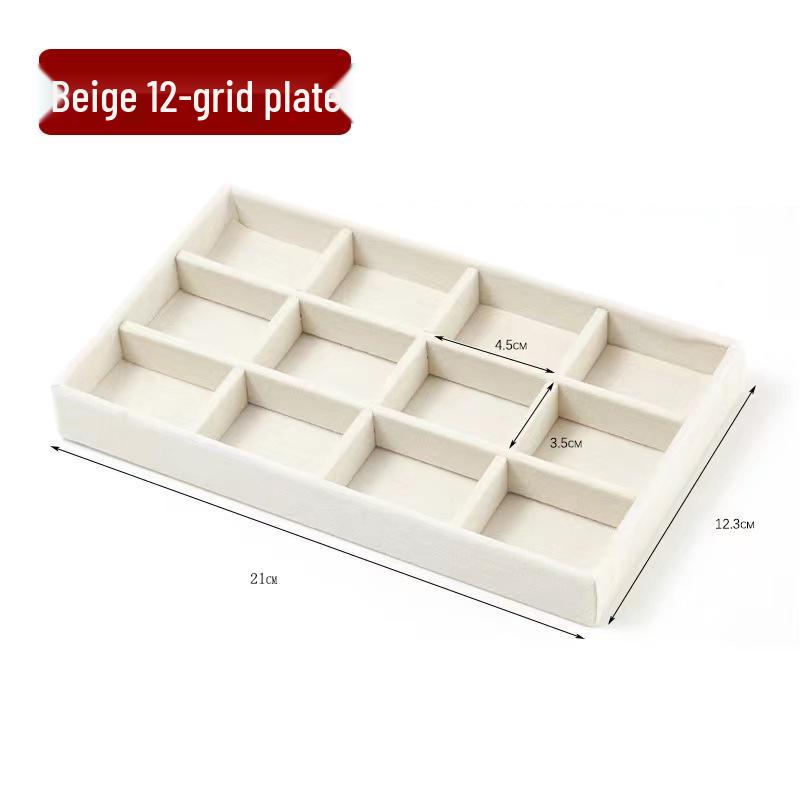 Velvet Jewelry Display Tray: Ring & Bracelet Organizer with Inner Storage