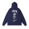 Mens Oversized Hooded Sweatshirt With Bold Letter Print Cotton Blend Loose Fit Daily Wear