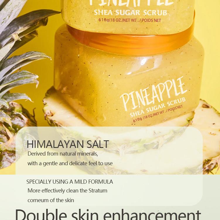 Shea Sukker Skrubb Sukker Salt Skrubb Mykgjørende Eksfolierende Kyllinghud Død Hud Fuktighetsgivende Glatt Skånsomme Badesalter