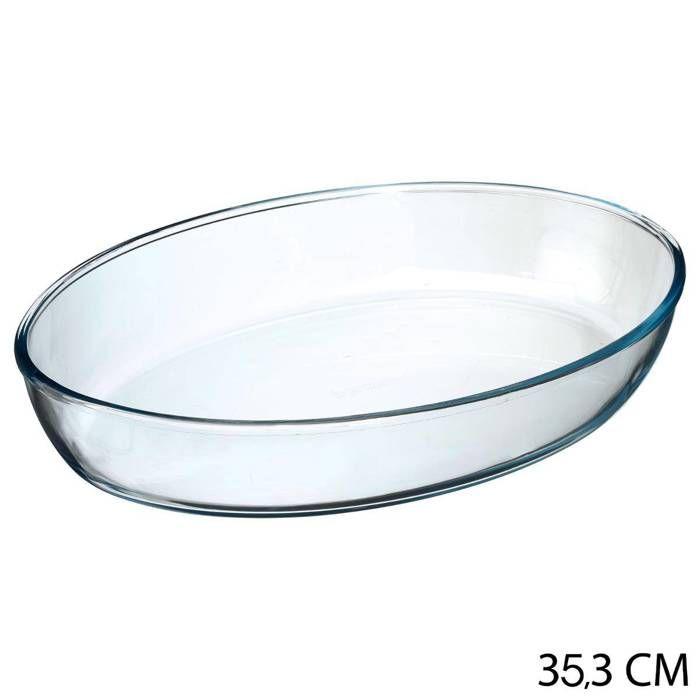 5five - plat ovale en verre 35 x 25 cm