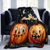 1PC Custom Name Halloween Night Pumpkins Outdooor Flannel Blankets Throw Blanket All-Season Throw Gift Bedspread for Couch, Bed, Camping Holiday Birth
