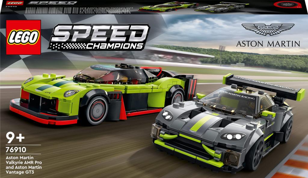 LEGO Speed Champion Aston Martin Valkyrie AMR Pro Aston Martin Vantage GT3 76910 Dárková stavebnice Auto Auto Chlapci 9 let a více &