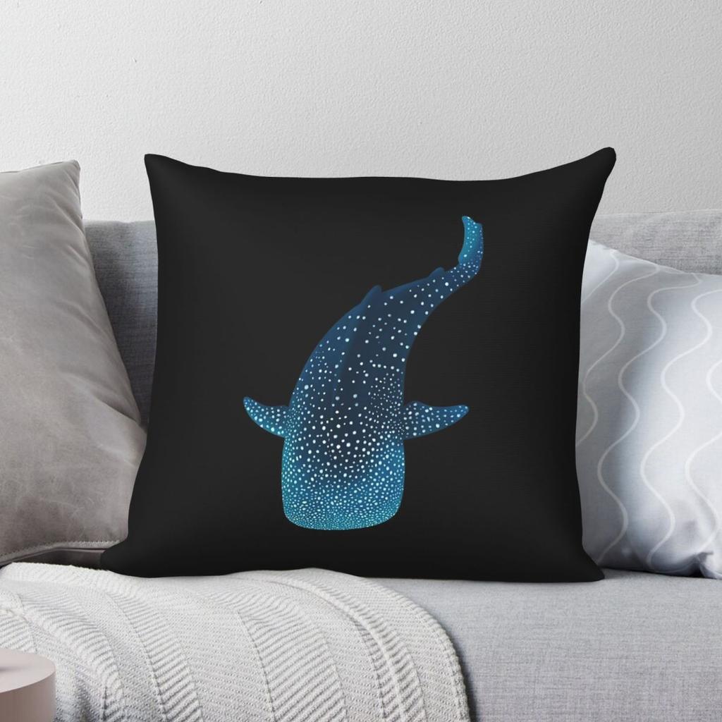 Whale Shark Marine Life Square Pillowcase Polyester Linen Velvet Printed Decorative Pillow Case Sofa Seater Cushion Cover 45x45