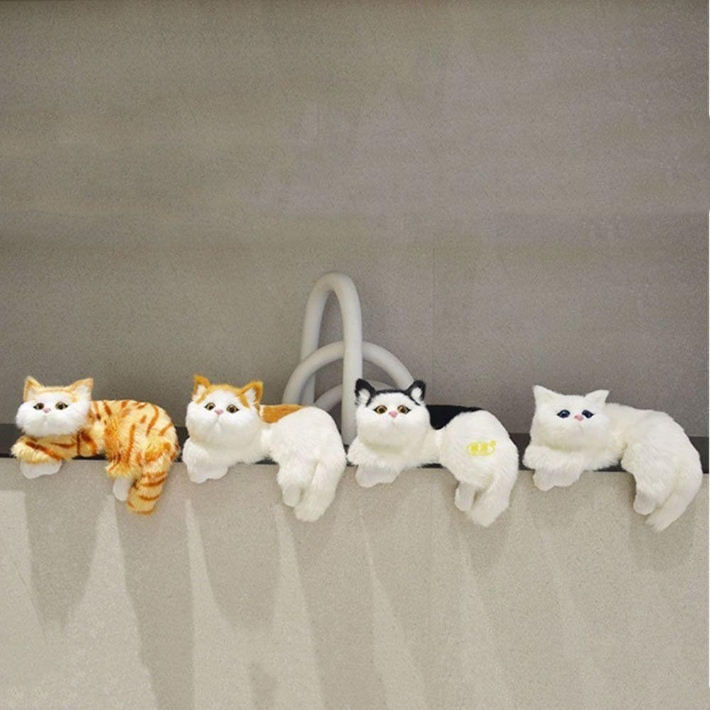 Realistic Plush Kittens Doll Toy Animal Figurines Fake Cat Model  Child Gift