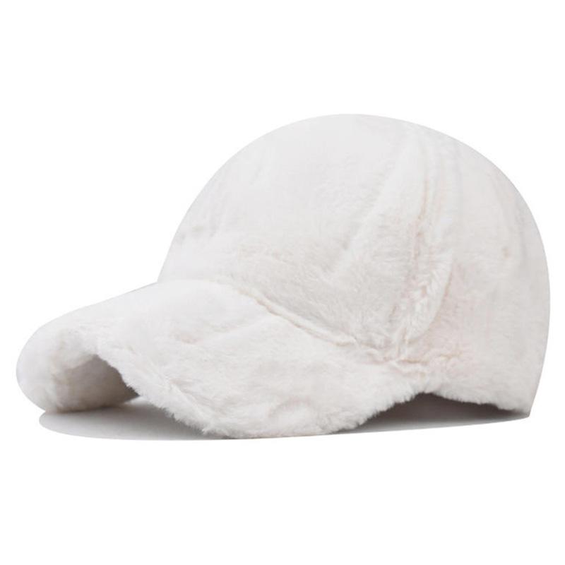 

Winter Warm Faux Wool Velvet Hat - Adjustable Beanie For Outdoor Sports & Christmas, Soft Solid Color Casual Cap Adjustable