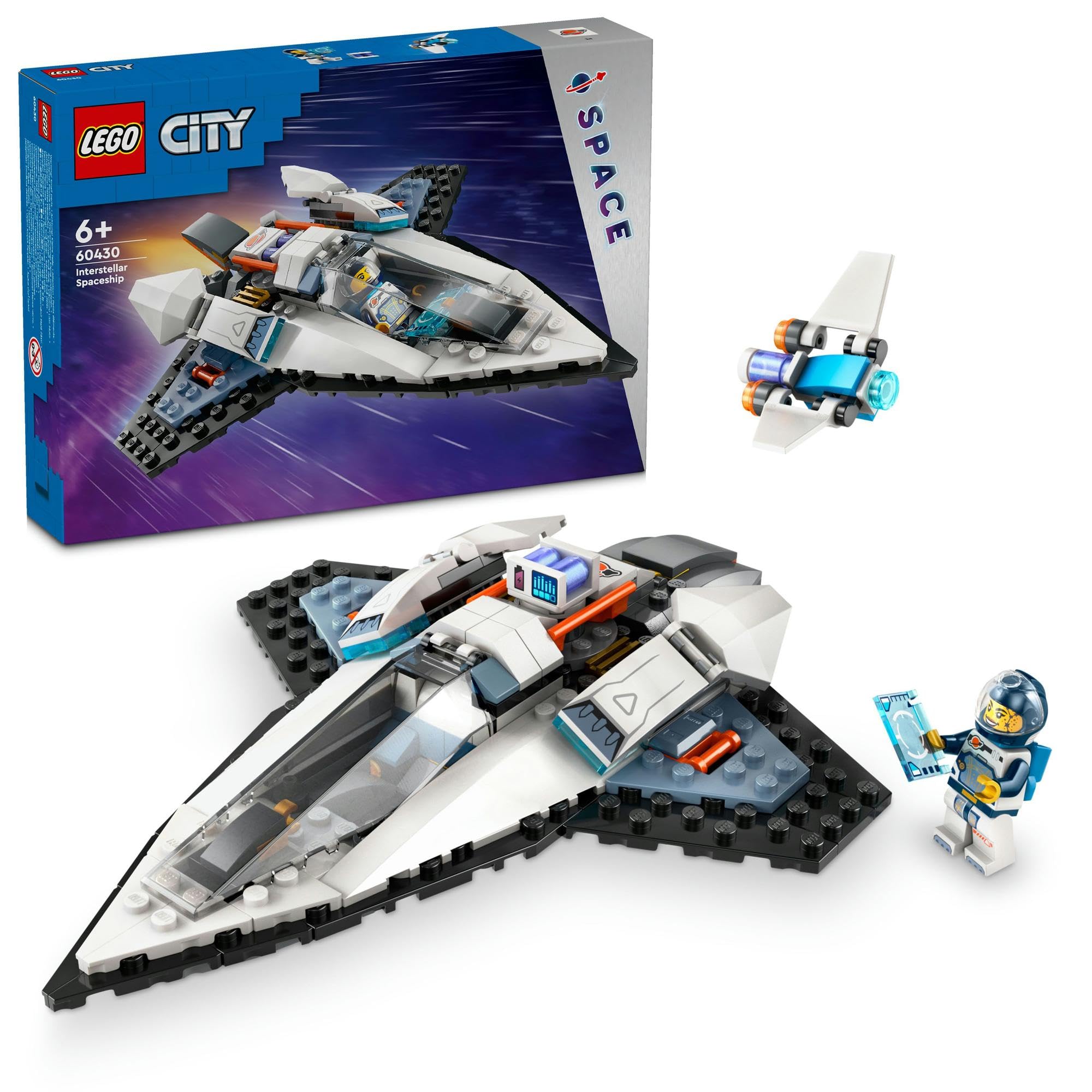 

LEGO City Space Travel Ship Toy, Birthday Gift, Educational Building Blocks, for Boys and Girls, Ages 6, 7, 8, and 9, Space, 60430