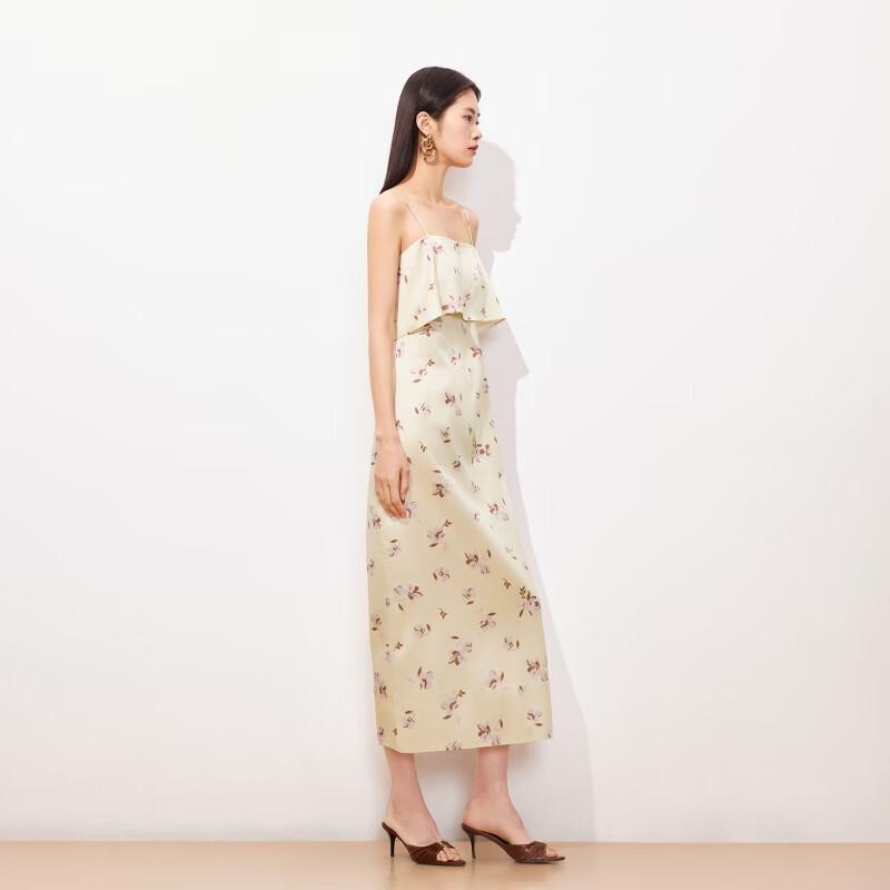 VEROMODA Women's Adjustable Strap Printed Maxi Dress