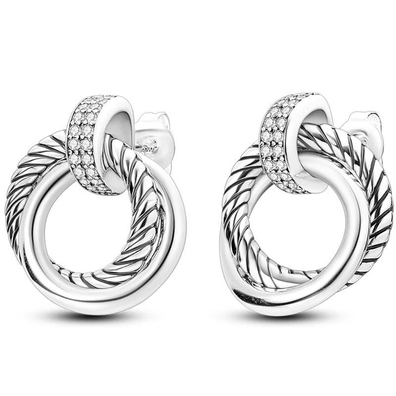 Sales100 % S925 Sterling Silber Sterne Mond Herzförmige Frauen Ohrringe Fit Original Ohrringe Hochzeit Edlen Schmuck Geschenke