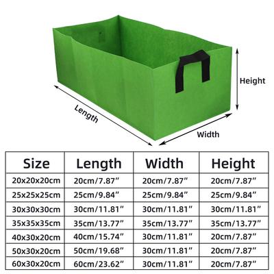 Square Fabric Grow Bags Breathable Planter Pots with Handles Garden Planting Containers for Flowers Vegetable Plant Growing Bag