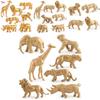 Gold Animal Figurine With Pliable Plastic Wildlife Model For Gift And Collection Display