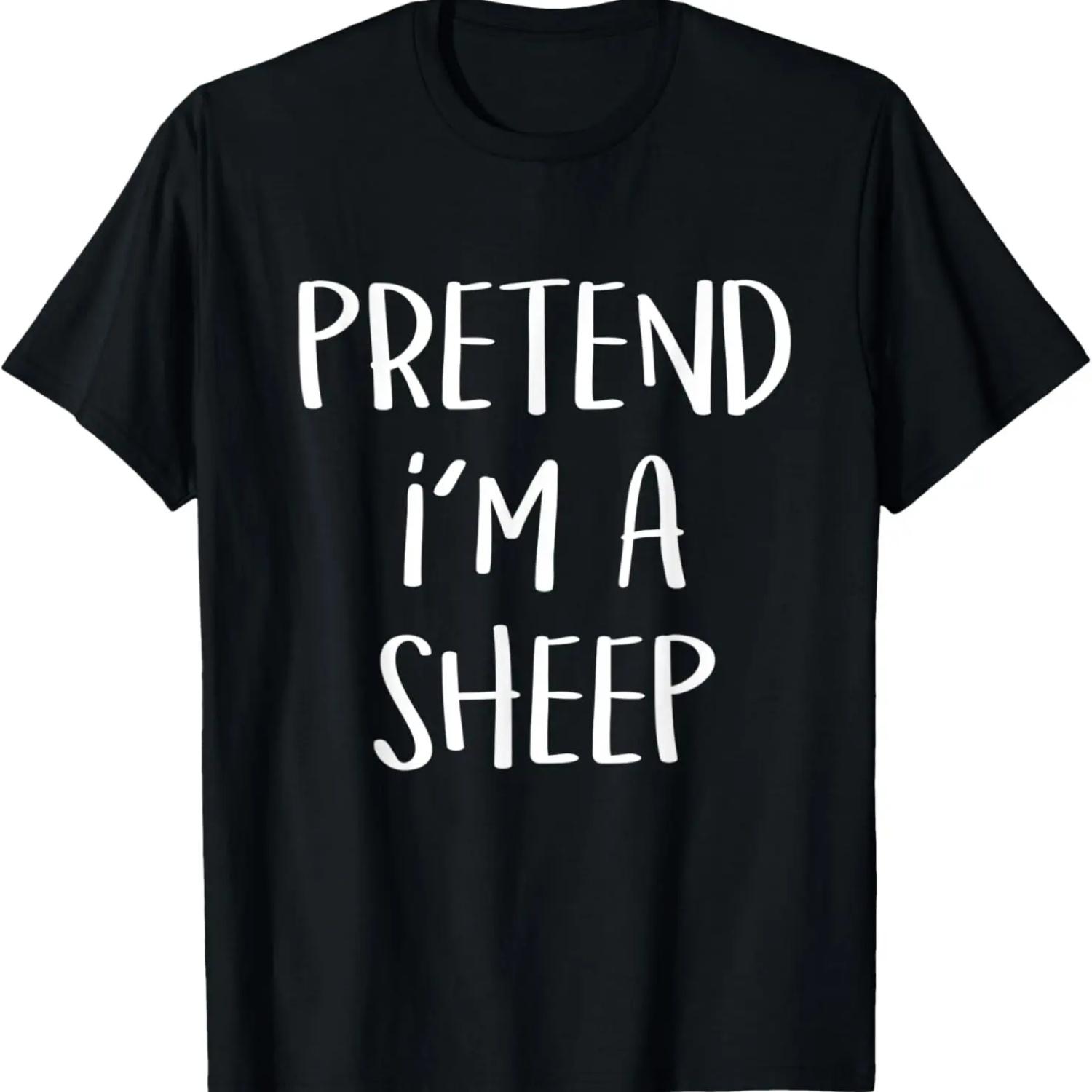 Pretend I’m A Sheep Costume Party Funny Halloween Sheep T-Shirt S чёрный