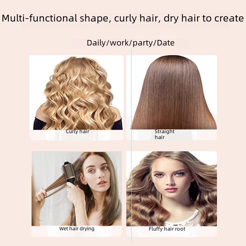 Drei-in-Eins Heißluftkamm mit negativen Ionen: Locken, Glätten & Stylen