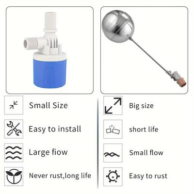 Automatic Stop Automatic Water Level Control Valve Adapter Durable Float Ball Valve Quick Connect Thread Float Switch Tower